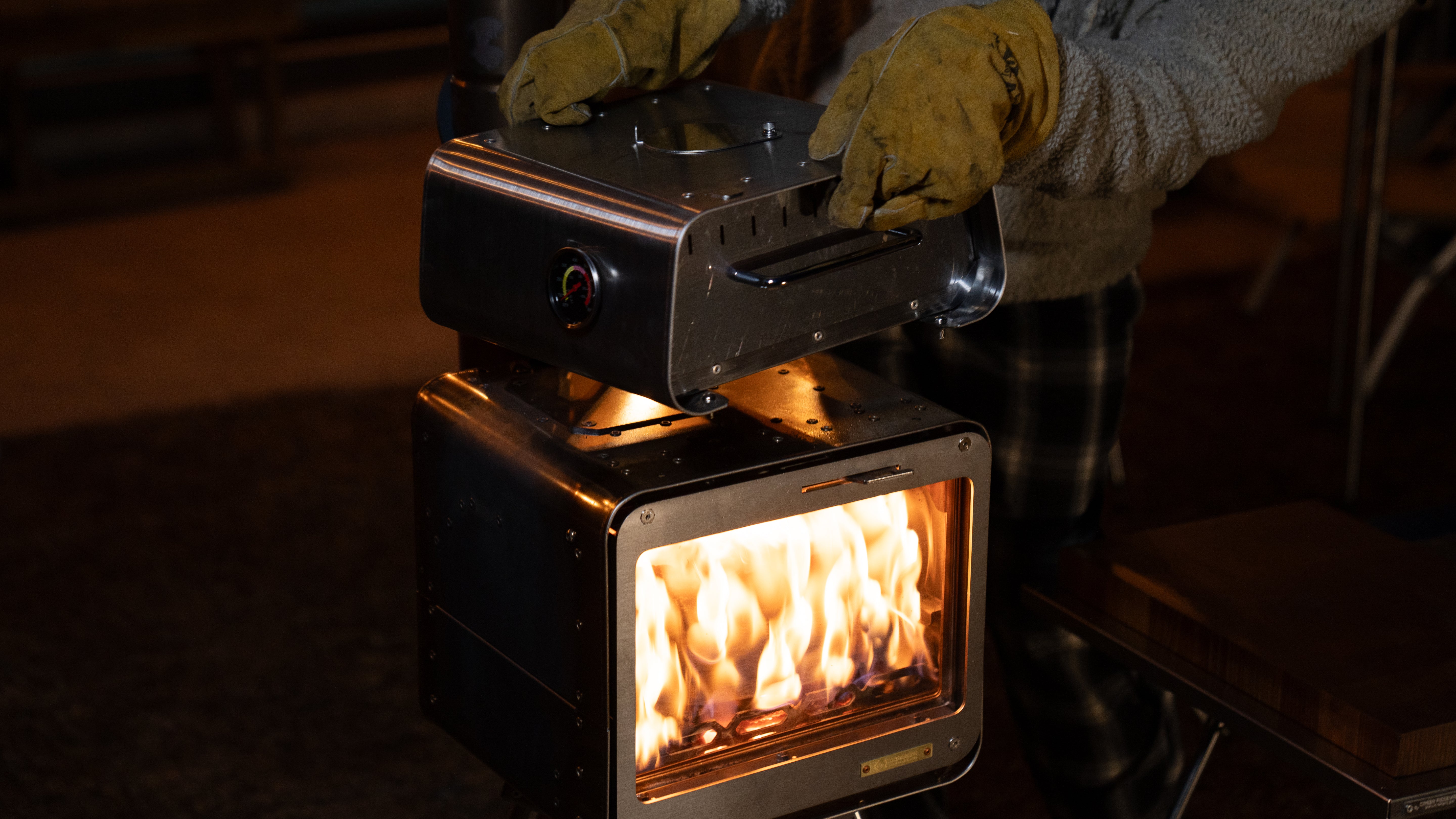 Cube Stove Oven & Stone Basket