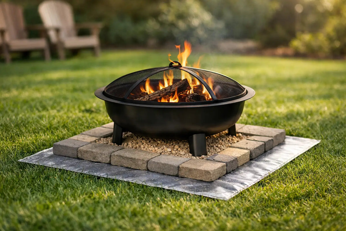 A Safe Fire Pit on Grass Starts With the Base