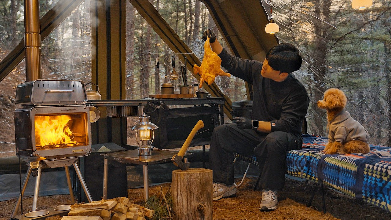 Cube Stove in the Field with RYUCAMP