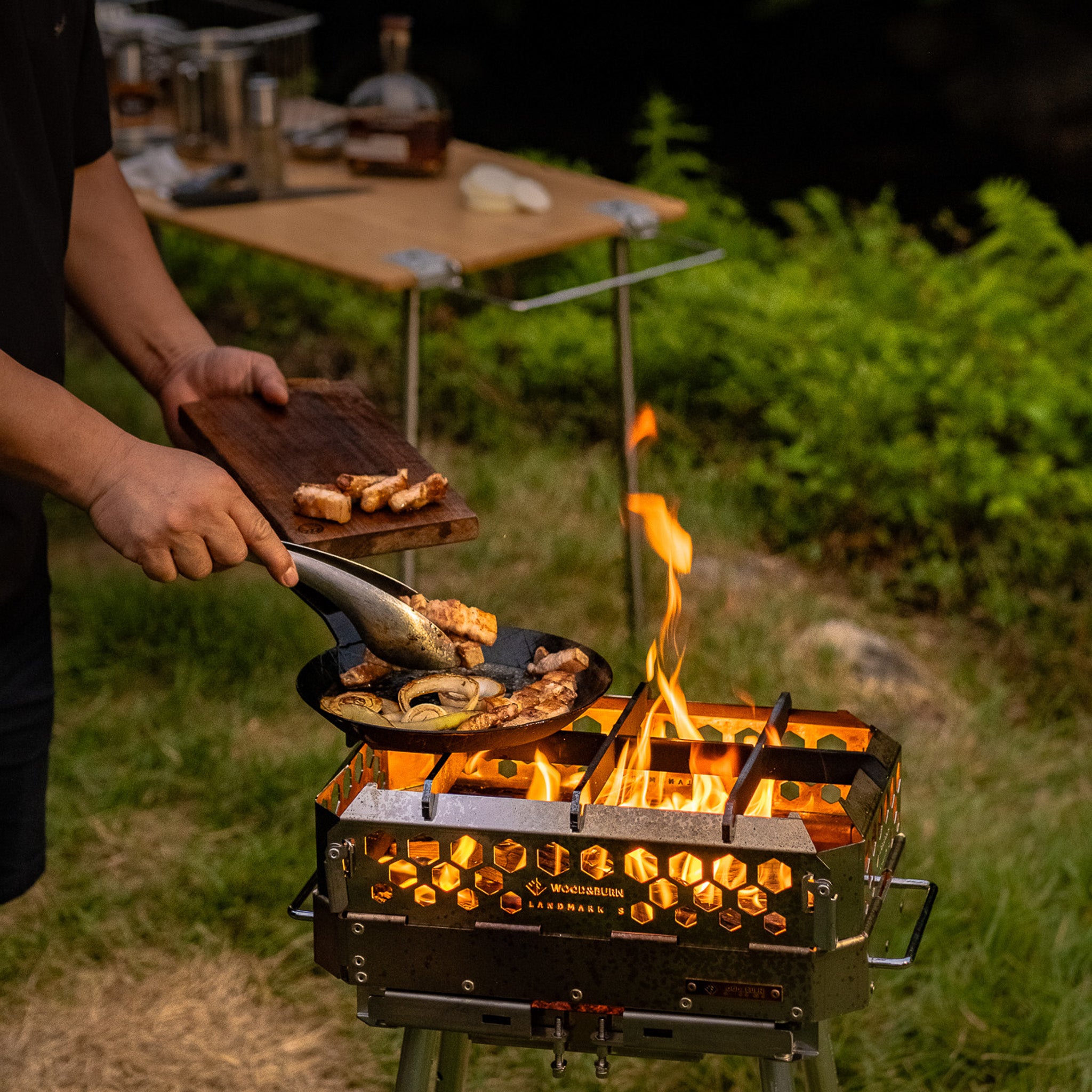 LANDMARK S Starter Set | Adjustable-Height Camping Fire Pit